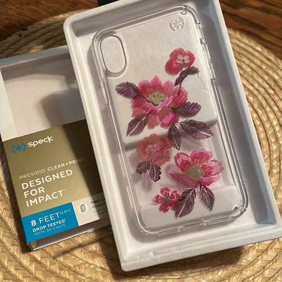 Speck Floral Clear Phone Case Cover iPhone Xs/X - Picture 3 of 7